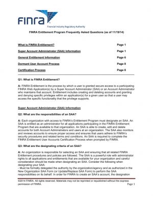 Finra Membership Agreement Finra Entitlement Program Frequently Asked Questions As Of 11