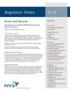 Finra Membership Agreement Regulatory Notice 11 19