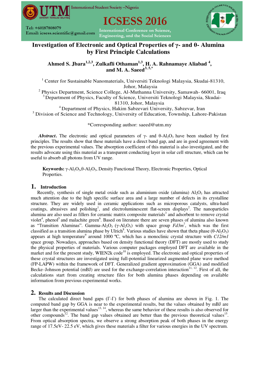 First Direct Agreement In Principle Pdf Investigation Of Electronic And Optical Properties Of And