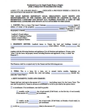 Florida Lease Agreement 016 Florida Month To Lease Agreement Version Rental Template Word