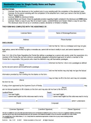 Florida Lease Agreement Download Florida Rental Lease Agreement Forms And Templates Pdf
