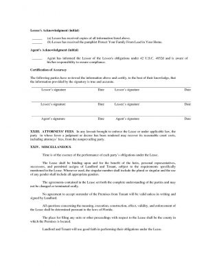 Florida Lease Agreement Download Free Florida Residential Lease Agreement Printable Lease