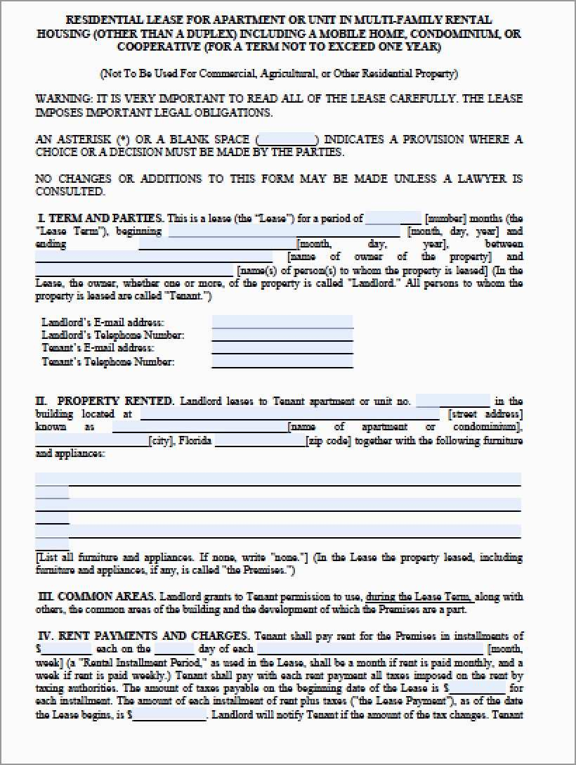 Florida Lease Agreement New Free Florida Lease Agreement Template Best Of Template