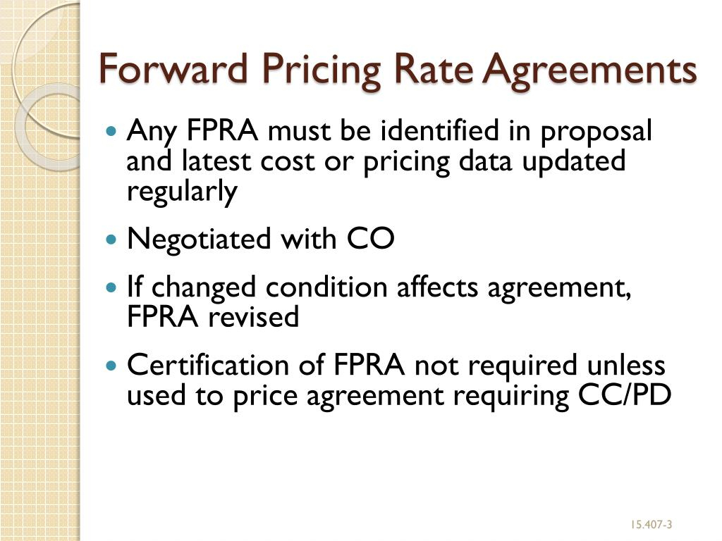 Forward Pricing Agreement Ppt Far 15 Contracting Negotiation Powerpoint Presentation