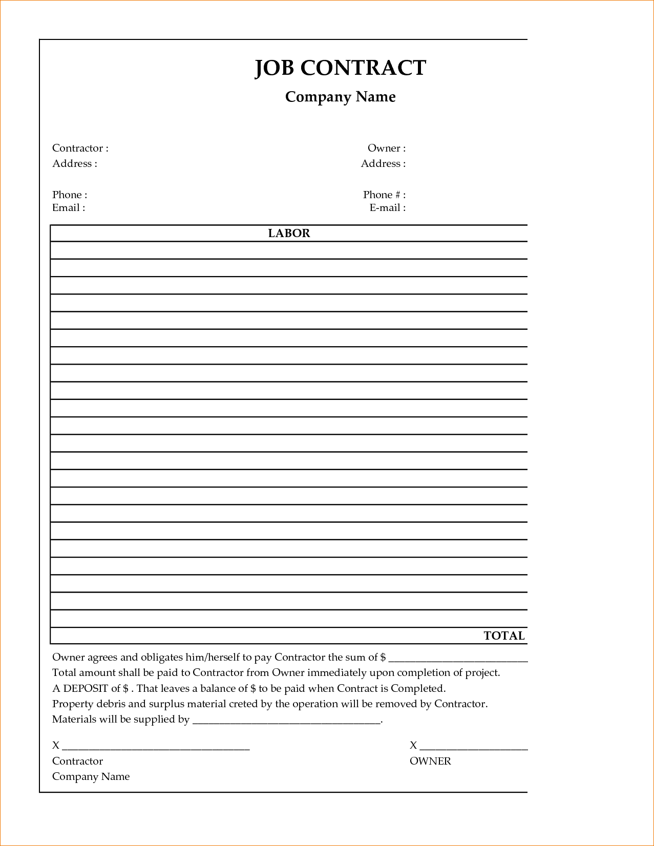Free Construction Contract Agreement Template 002 Free Construction Contractte Ideas Simple Form Hospiiseworks