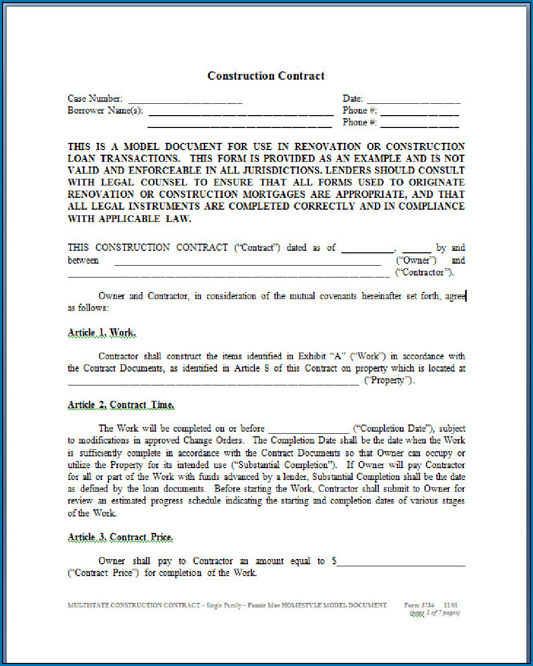 Free Construction Contract Agreement Template 019 Free Construction Contract Template Excellent Ideas Standard