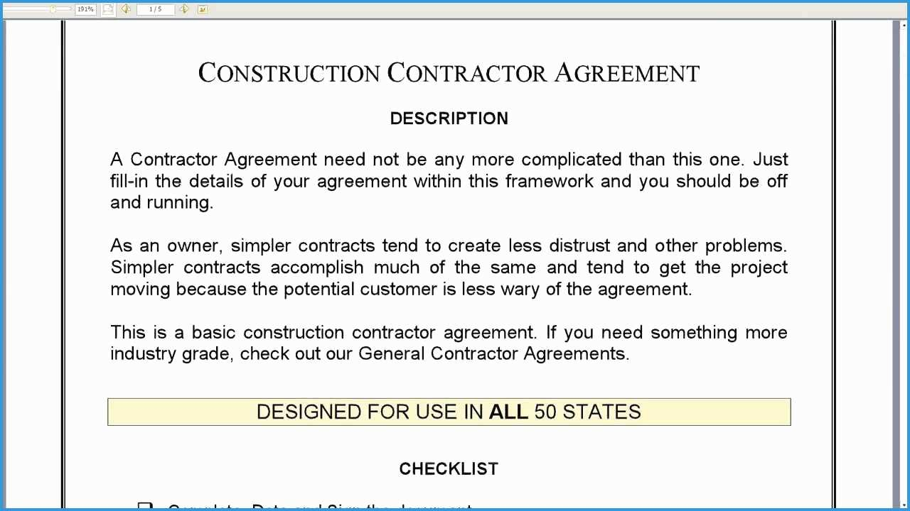 Free Construction Contract Agreement Template Free General Contractor Agreement Template Lovely Construction
