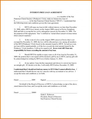 Free Loan Agreement 7 Free Loan Agreement Template Itinerary Template Sample