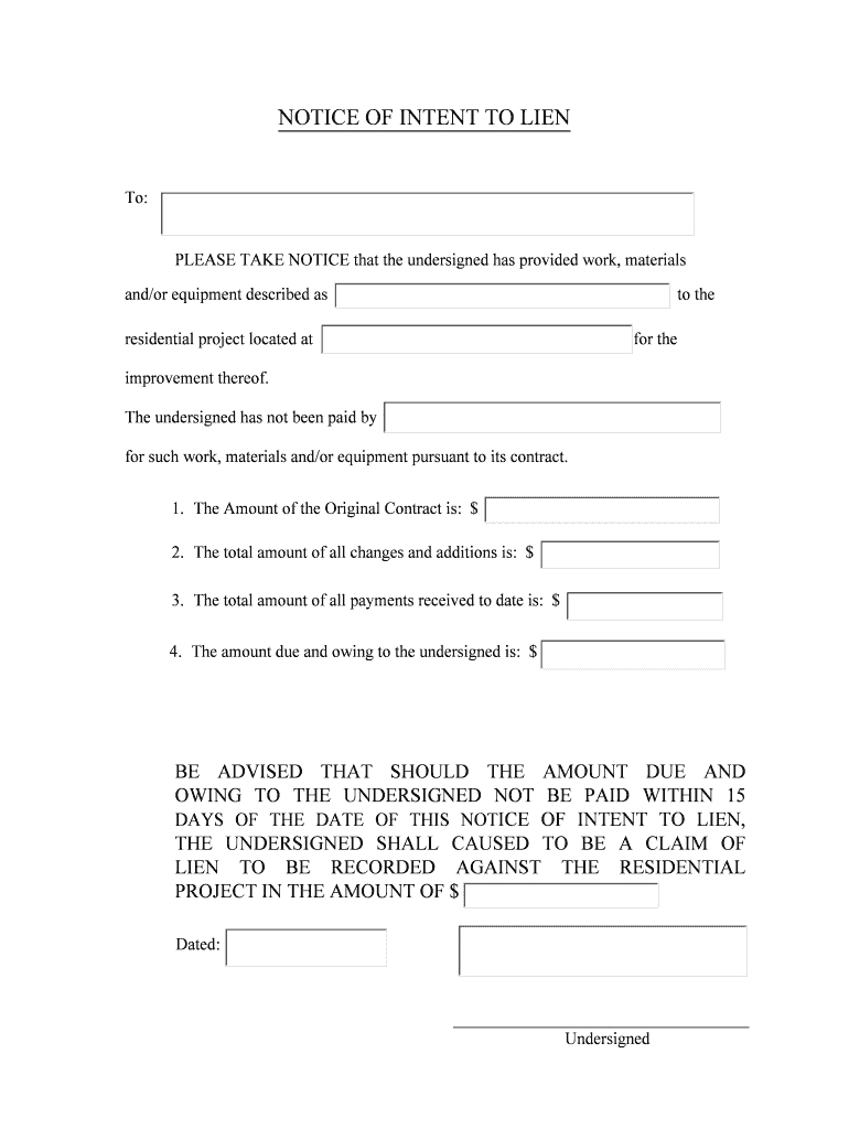 Free Subcontractor Agreement Template Australia Sample Of A Lien Letter Pdf Fill Online Printable Fillable