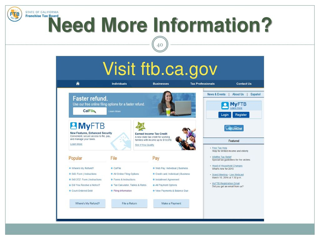 Ftb Ca Gov Installment Agreement California Tax Updates Ppt Download