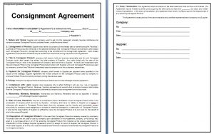 Gallery Consignment Agreement Consignment Contract Template Template Business