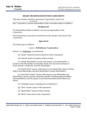 General Counsel Agreement Stock Transfer Agreement General Counsel Pc Mandegar