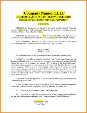 General Partnership Operating Agreement 006 Template Ideas Llc Partnershipent Delaware Operating Lovely