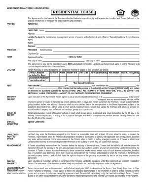 Georgia Apartment Association Lease Agreement Free Wisconsin Association Of Realtors Residential Lease Agreement