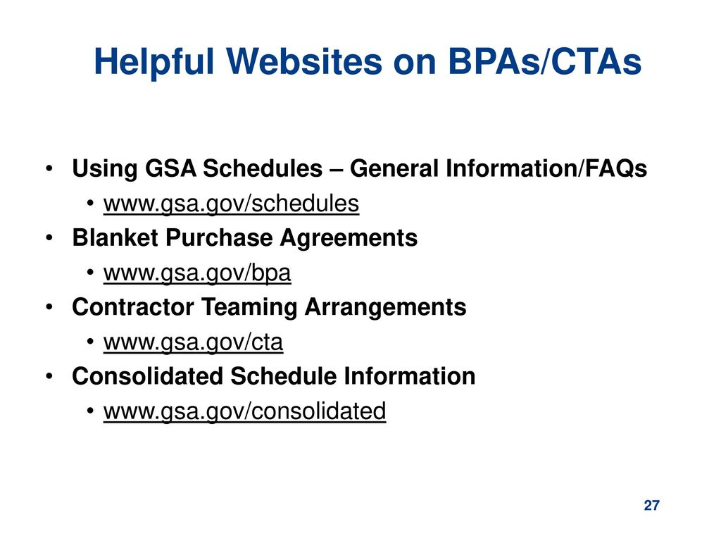Gsa Blanket Purchase Agreement Bpas Ctas And Helping Agencies Order Services Ppt Download