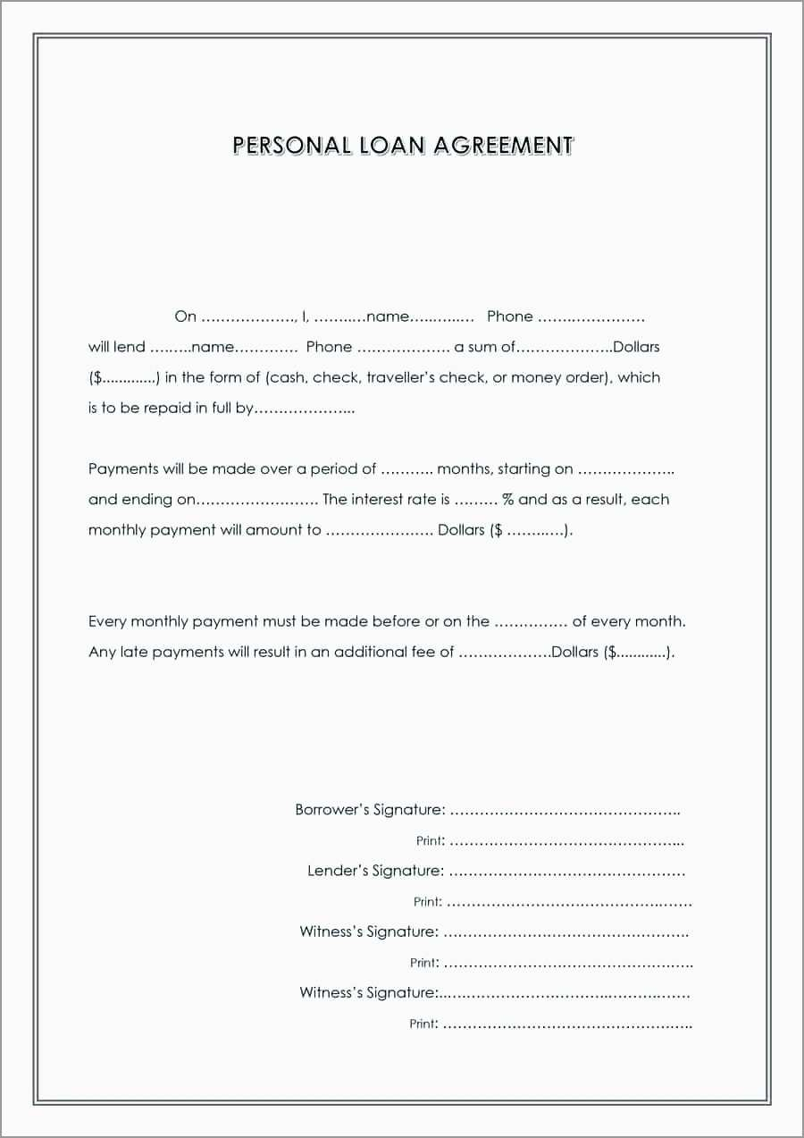 How To Write A Loan Agreement Beautiful Simple Loan Agreement Template Free Best Of Template