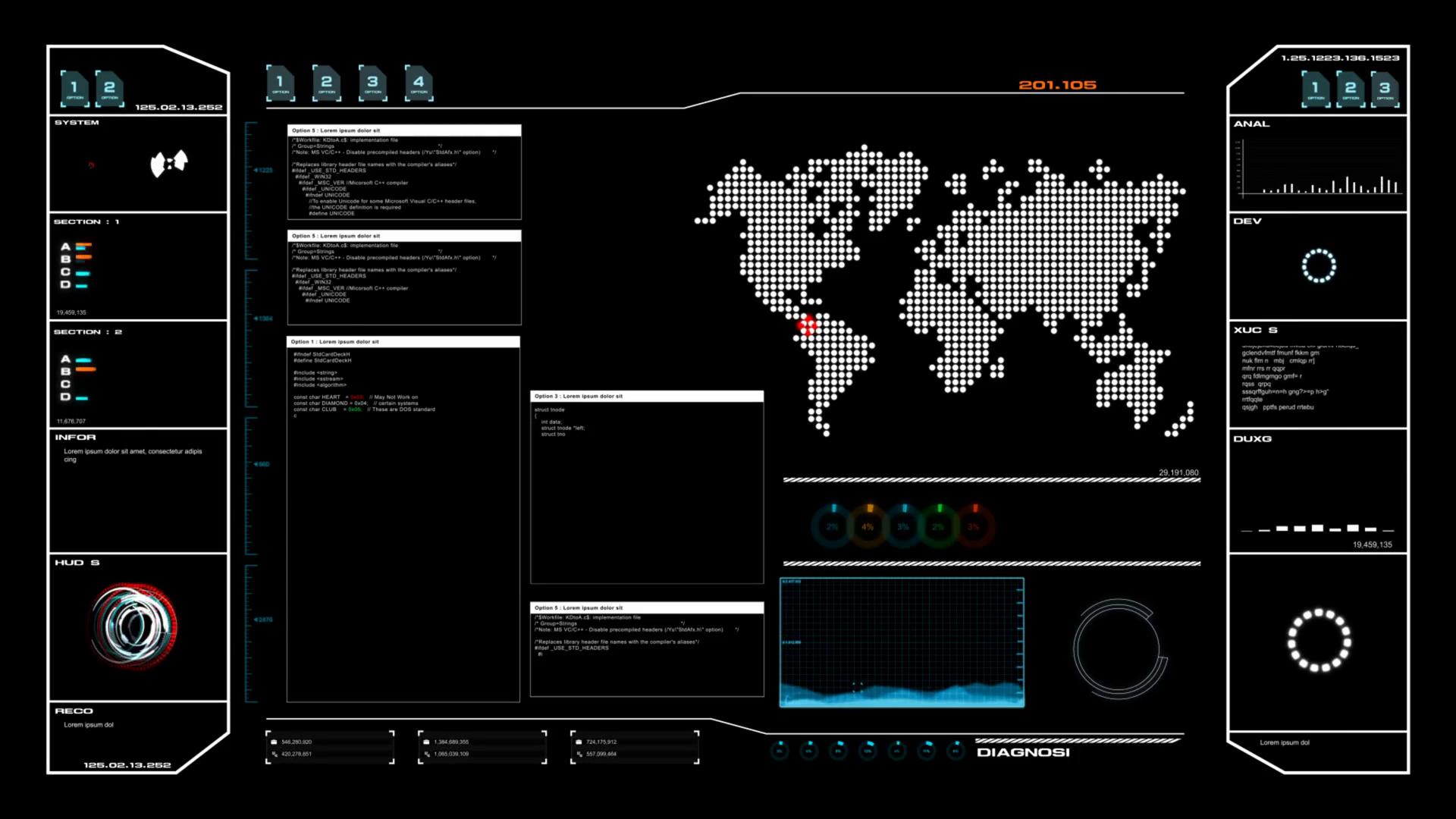 Hud Use Agreement 4k Animation Ui User Interface With World Map Data Hud Pi Bar Text Box Table And Element On Dark Abstract Background For Futuristic Technology Concept