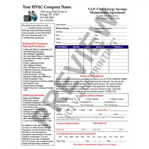 Hvac Service Agreement Hvac Service Maintenance Agreement Contract Form Hvac Sticker
