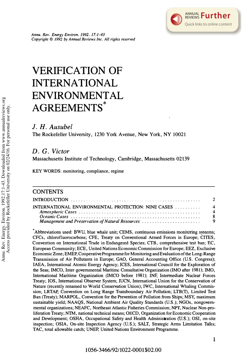 International Agreement On Environmental Management Clustering Of Multilateral Environmental Agreements Potentials And