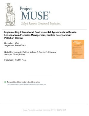 International Agreement On Environmental Management Pdf Implementing International Environmental Agreements In Russia