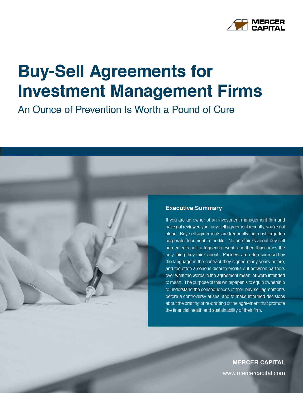 Investment Management Agreement Buy Sell Agreements For Investment Management Firms An Ounce Of