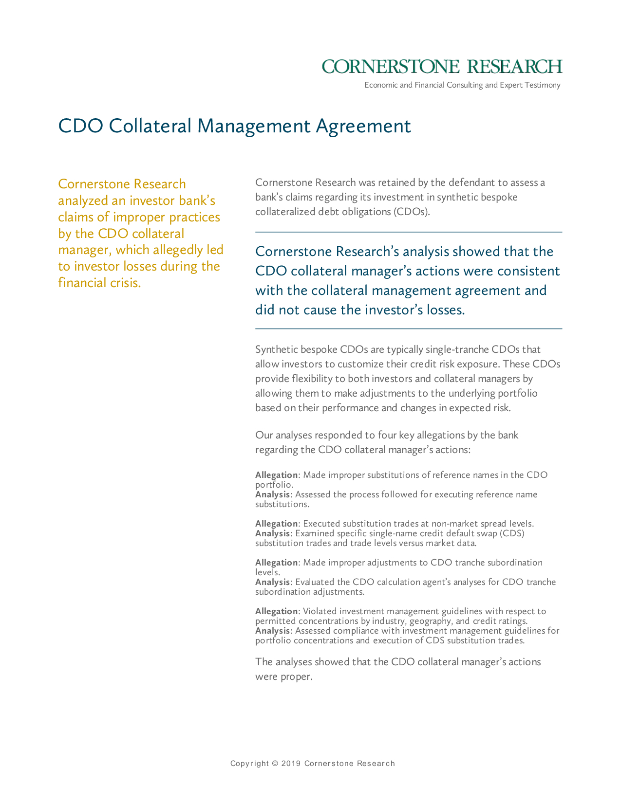 Investment Management Agreement Cdo Collateral Management Agreement