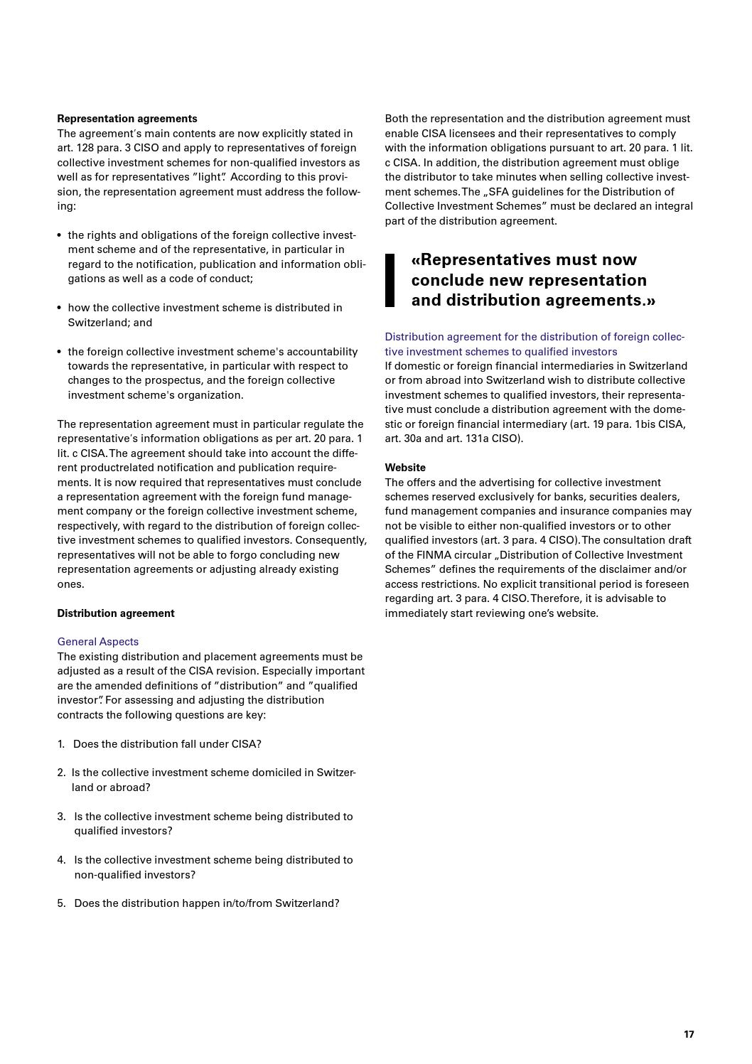 Investment Management Agreement Swiss Financial Services Newsletter Investment Management