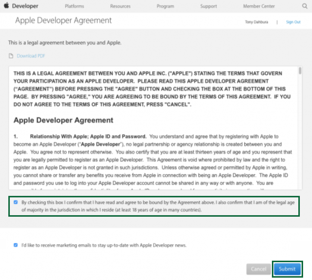 Ios Developer License Agreement How To Submit An App To Apple From No Account To App Store Part 1