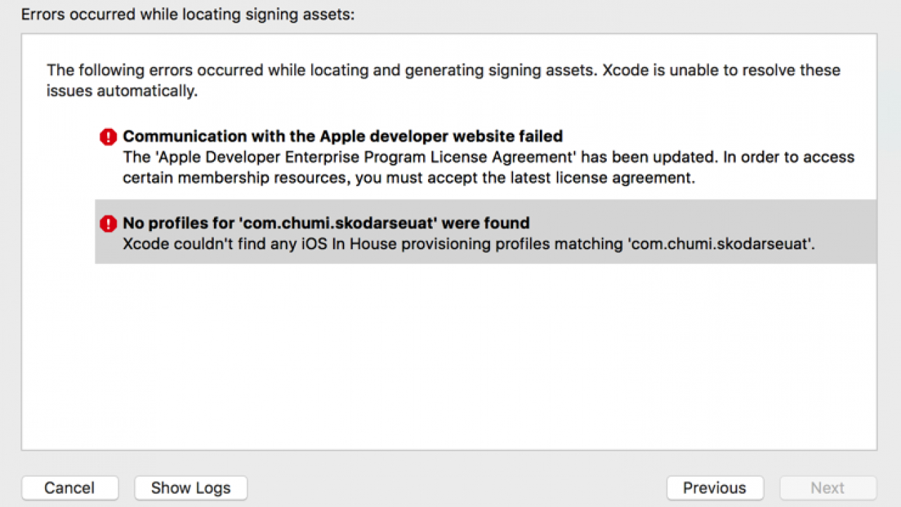 Ios Developer License Agreement Xcodecommunication With The Apple Developer