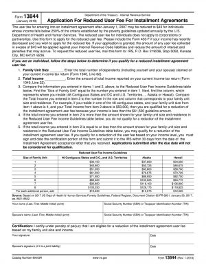 Irs Installment Agreement Online Fillable Irs Form 13844 2018 2019 Online Pdf Template
