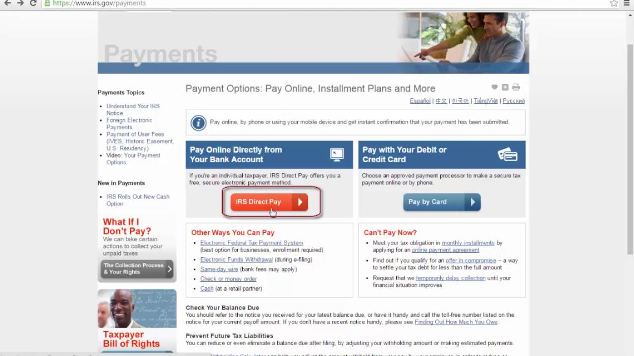 Irs Installment Agreement Online How Do I Pay My Income Tax Online