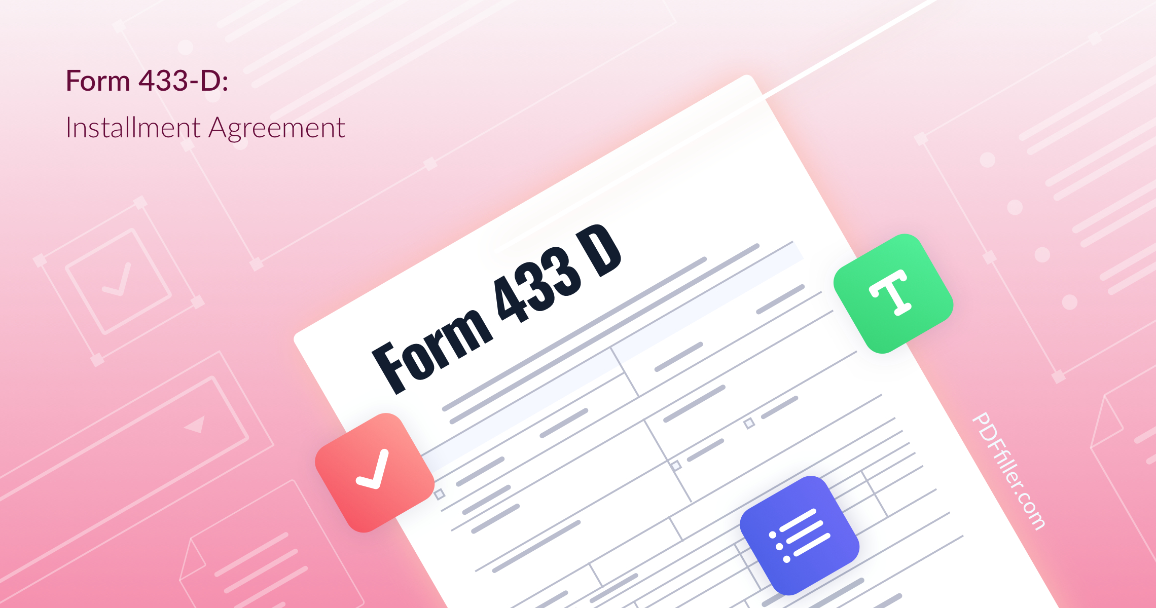 Irs Instalment Agreement Form Form 433 D Working Out The Details Of Your Payment Plan Pdffiller