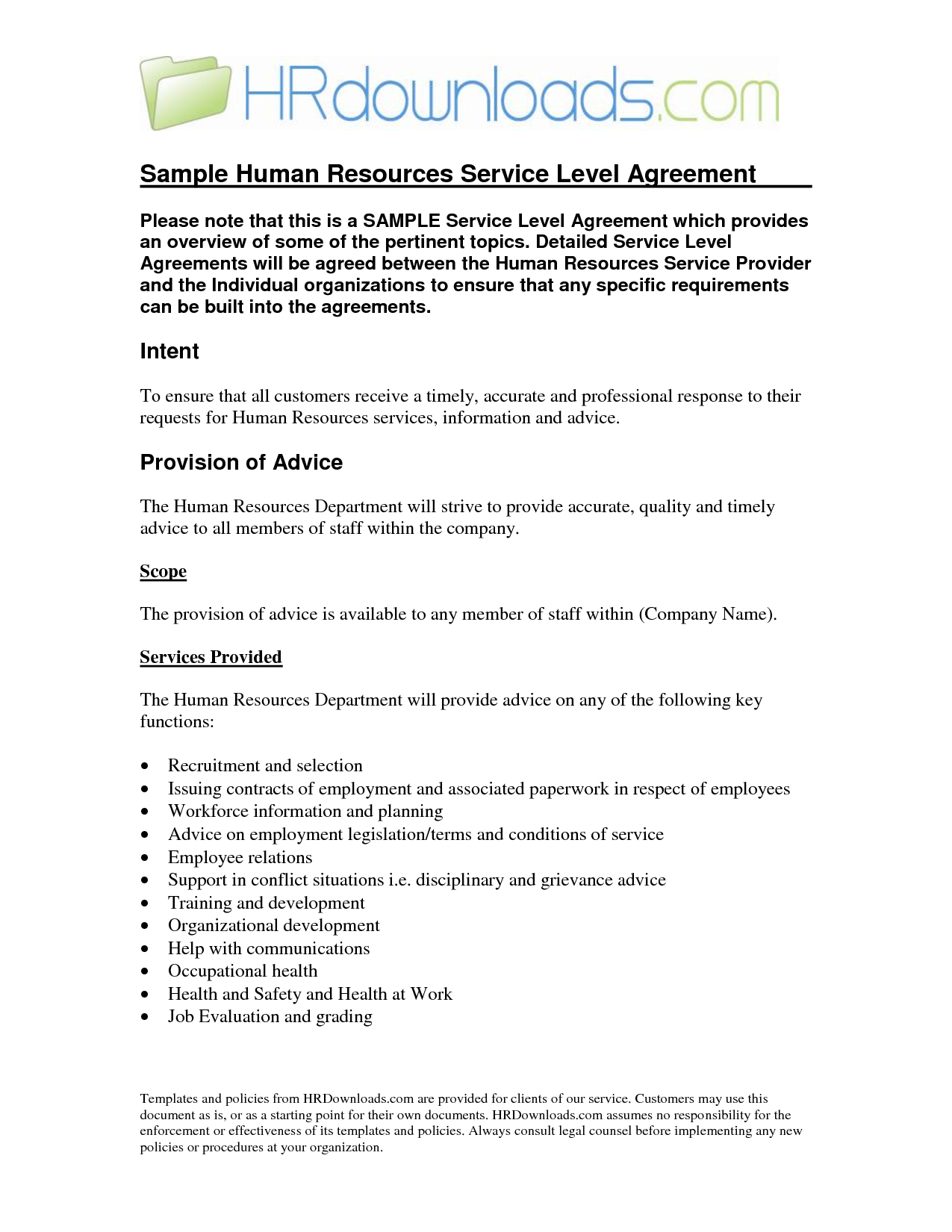It Service Level Agreement It Service Level Agreement Example 114840 8 Best Of Sla Service