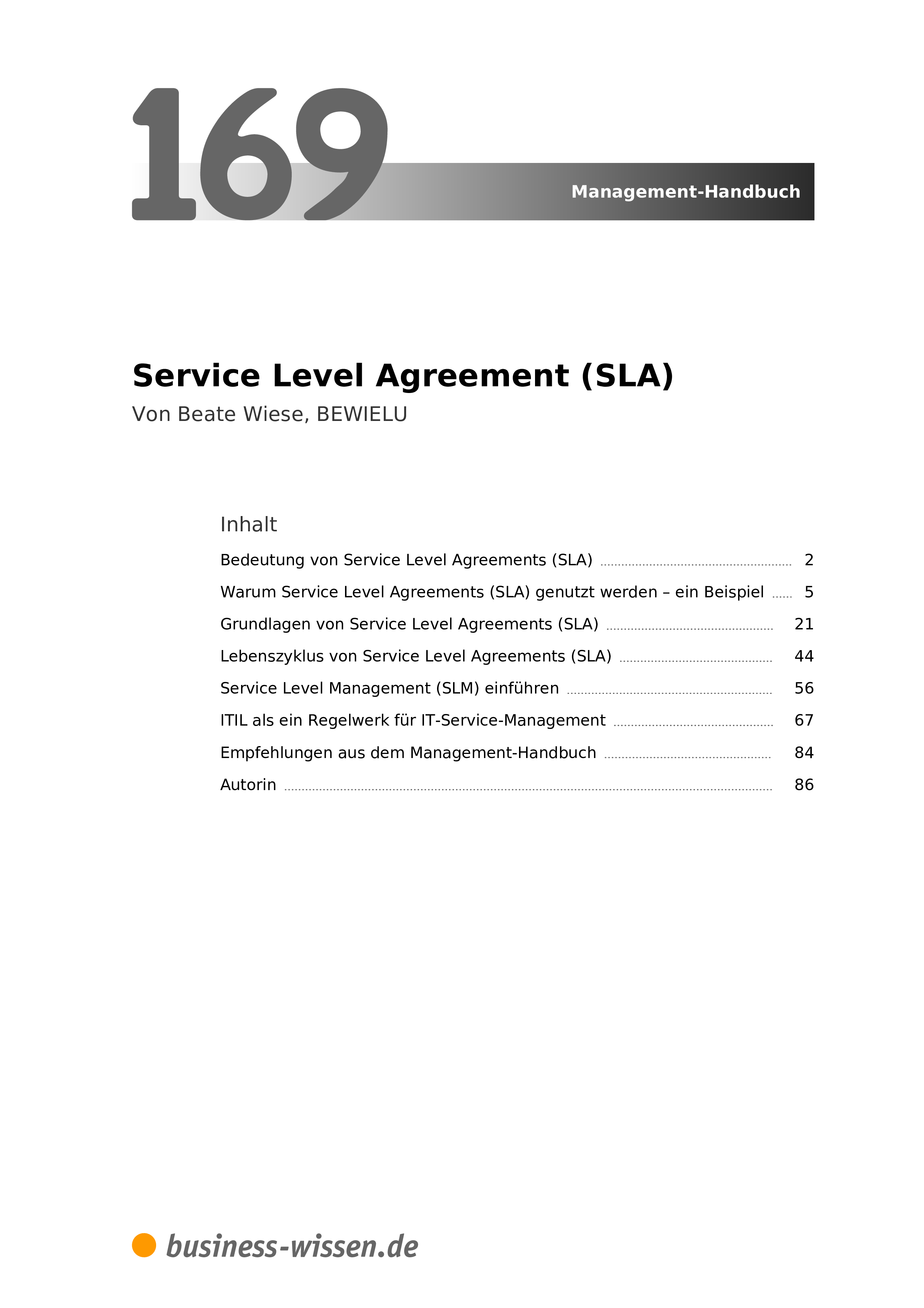 It Service Level Agreement Service Level Agreement Sla Management Handbuch Business Wissende