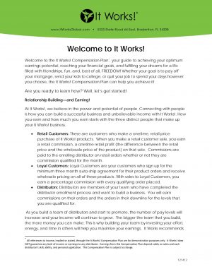 It Works Loyal Customer Agreement Welcome To It Works Success Team Builders Pages 1 23 Text