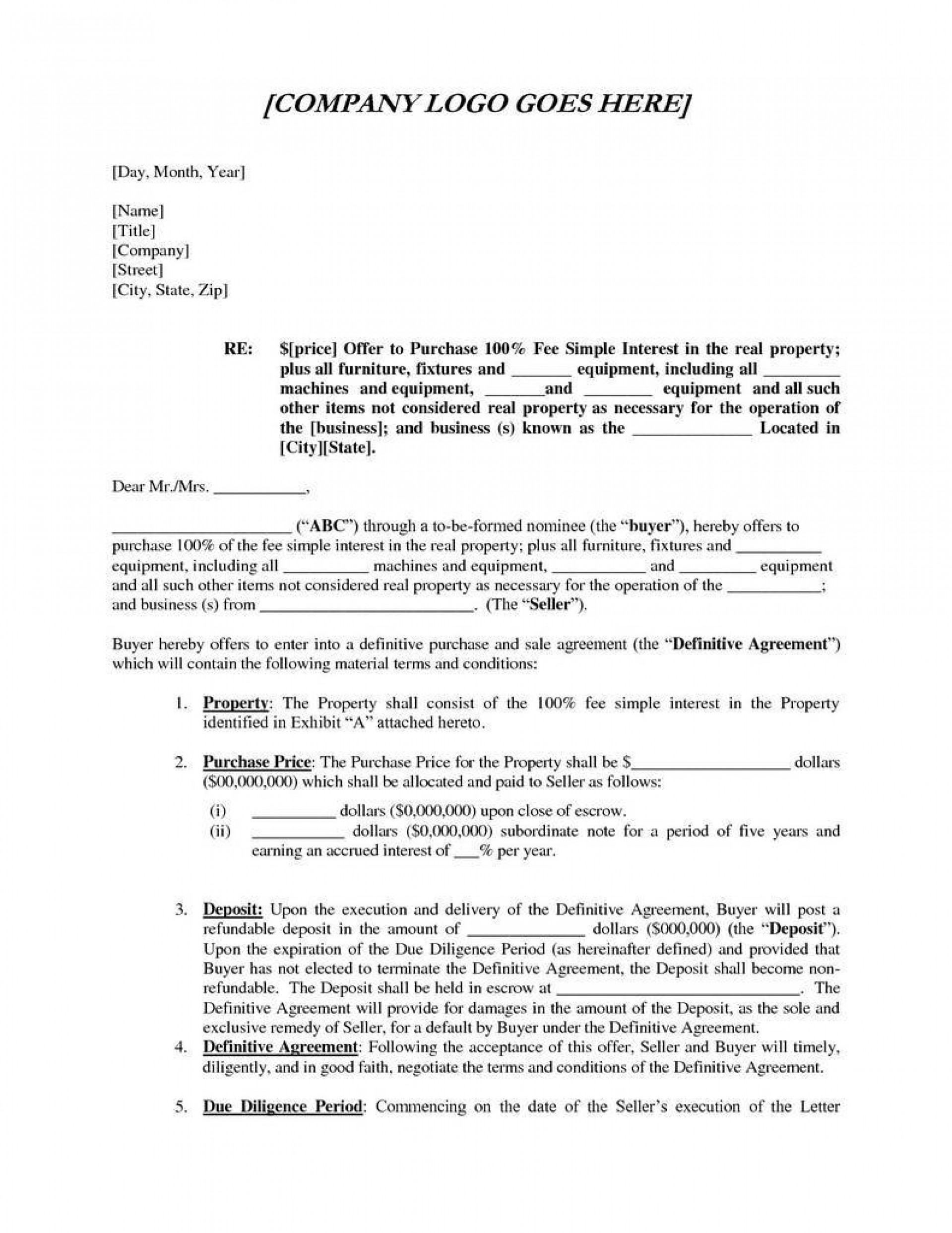 Land Purchase Agreement Template 021 Land Purchase Agreement Form Pdf Inspirational Letter Intent
