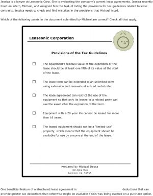 Lawyer Lease Agreement Solved Jessica Is A Lawyer At Leaseonic Corp She Is Eval