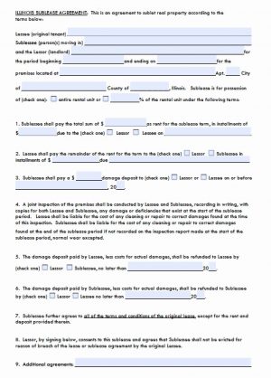Lease Agreement Form Illinois Sublet Lease Agreement Template Template Modern Design