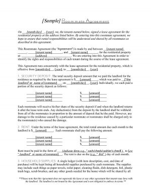 Lease Roommate Agreement 40 Free Roommate Agreement Templates Forms Word Pdf