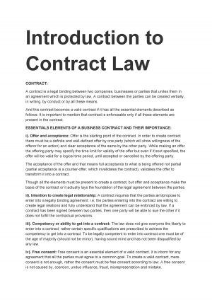 Legal Agreement Between Two Parties Introduction To Contract Law 08 21220 Law Of Contract Studocu