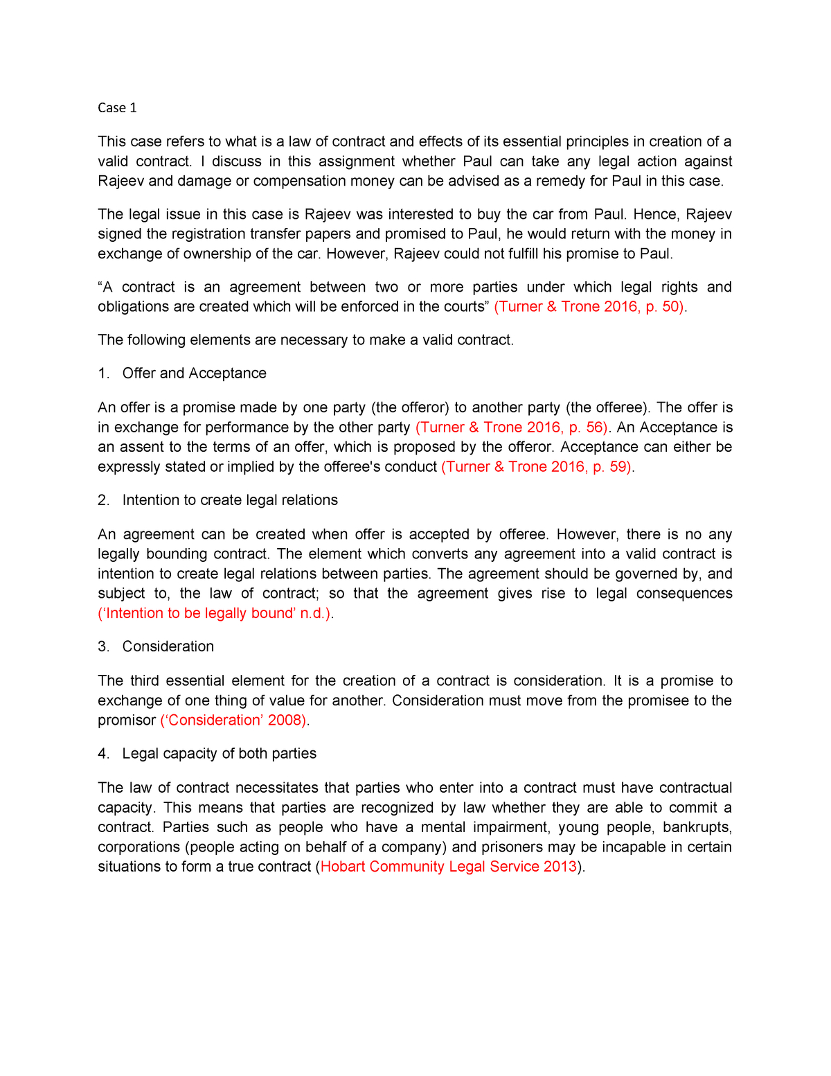 Legal Agreement Between Two Parties Law Assignment Lwz315 Corporations Law Studocu