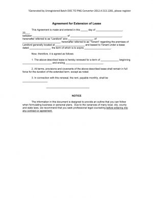 Legal Forms Lease Agreement Sample Lease Extension Form Blank Lease Extension Example Template