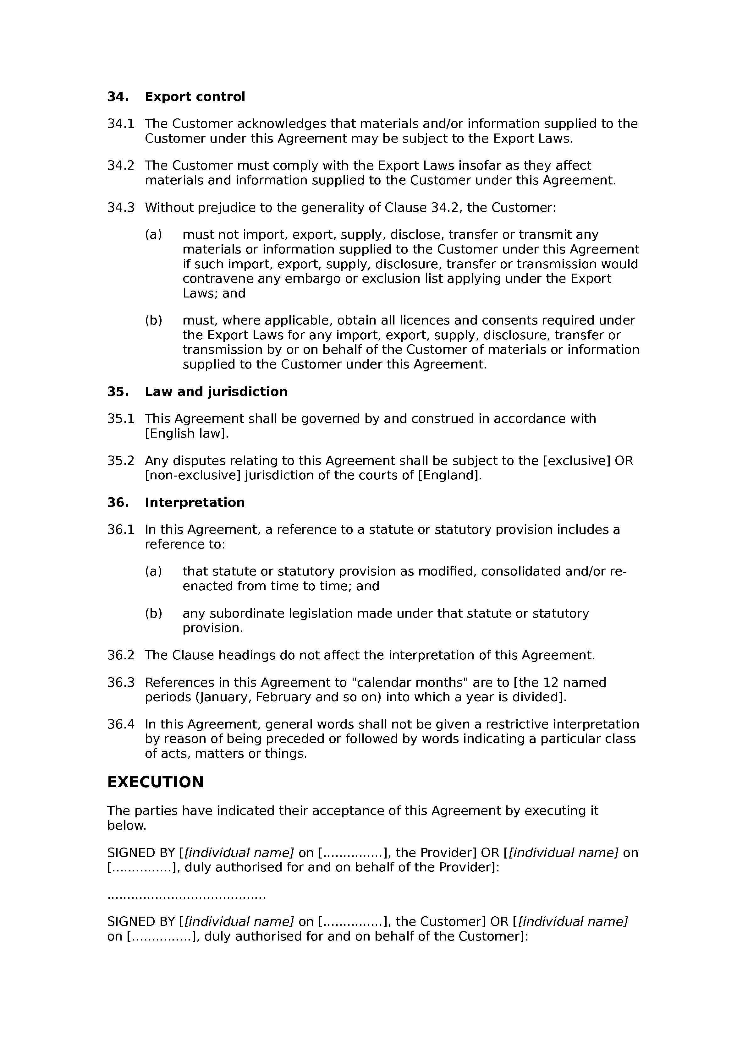 Listing Agreement Clause 35 Web Services Agreement Docular