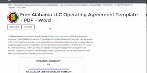 Llc Operating Agreement Form Llc Operating Agreement Alabama Awesome Simple Llc Operating
