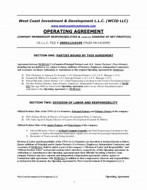 Llc Operating Agreement Form Llc Operating Agreement Template Free Templates 13189 Resume
