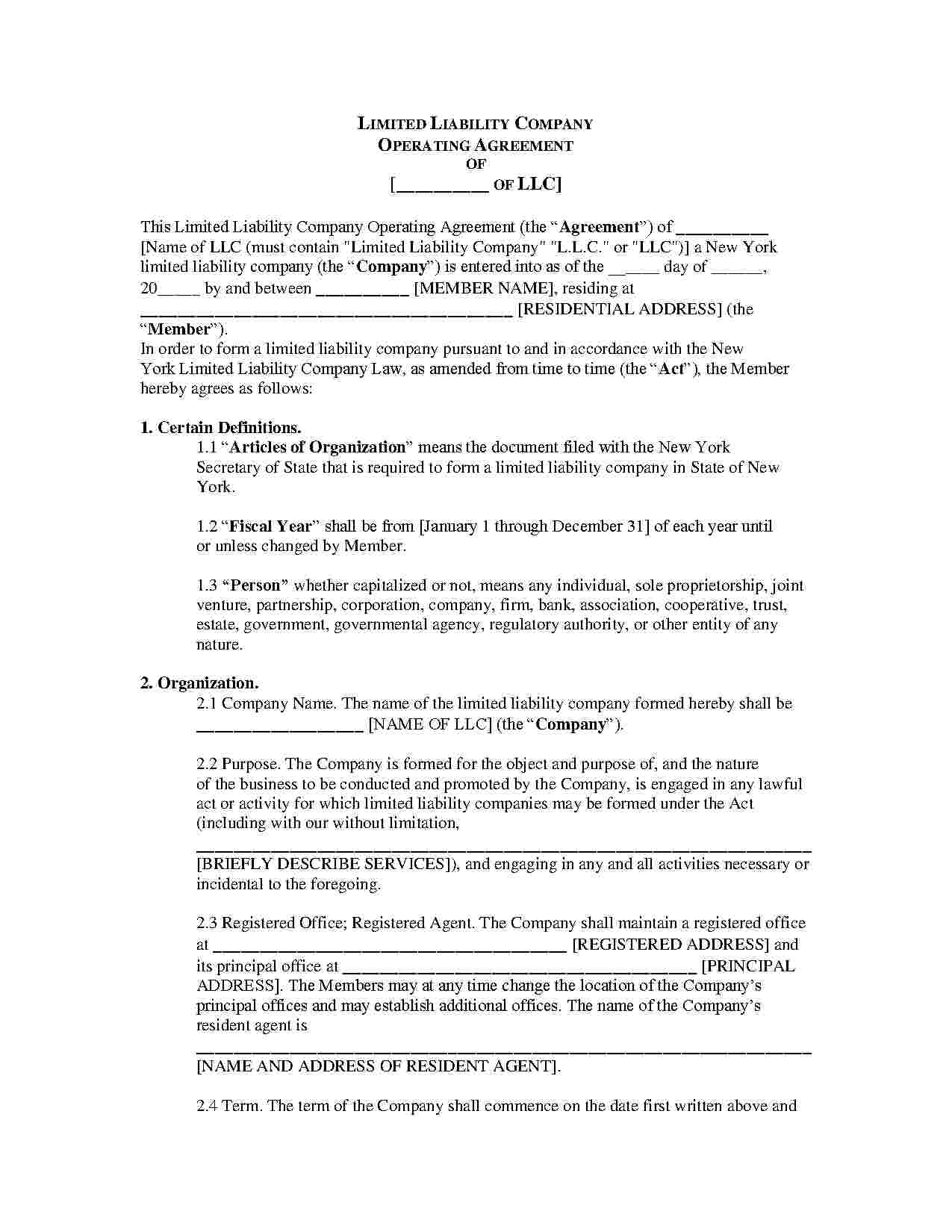 Llc Operating Agreements Download Amendment To Llc Operating Agreement Style 10 Template For