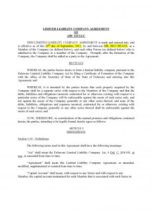 Llc Operating Agreements Ohio Llc Operating Agreement 21 Pgprivate Placement Memorandum