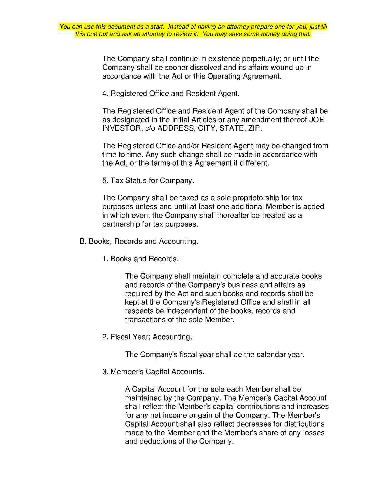 Llc Subscription Agreement Download Amendment To Llc Operating Agreement Style 3 Template For