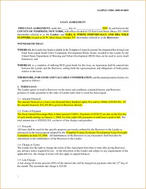 Loan Agreement Letter Template 5 Sample Personal Loan Agreement Teknoswitch