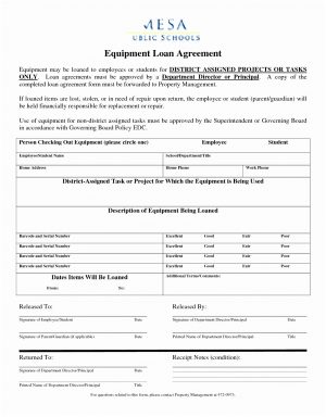 Loan Of Equipment Agreement Creative Equipment Agreement Form Employee 650832 Employee